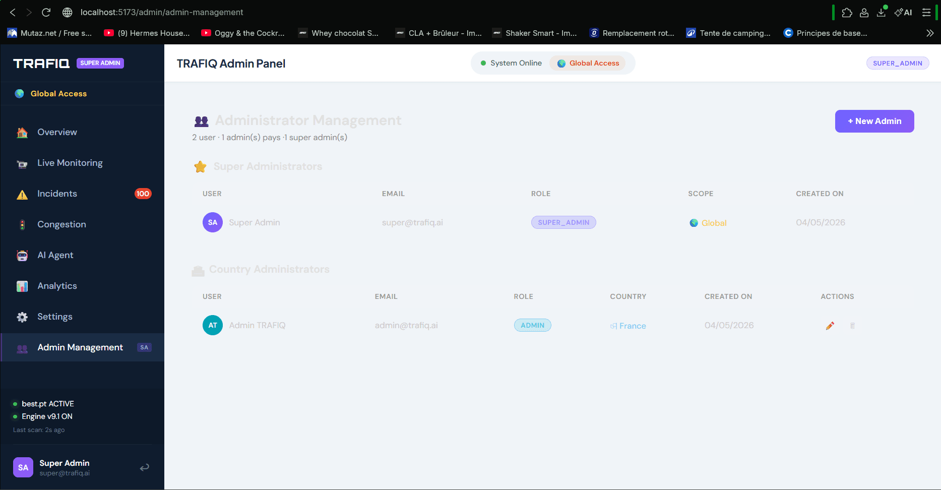 TRAFIQ interface view 5