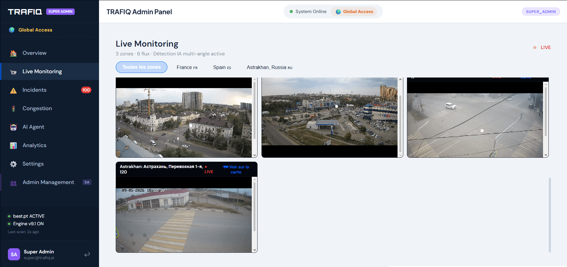 TRAFIQ interface view 1