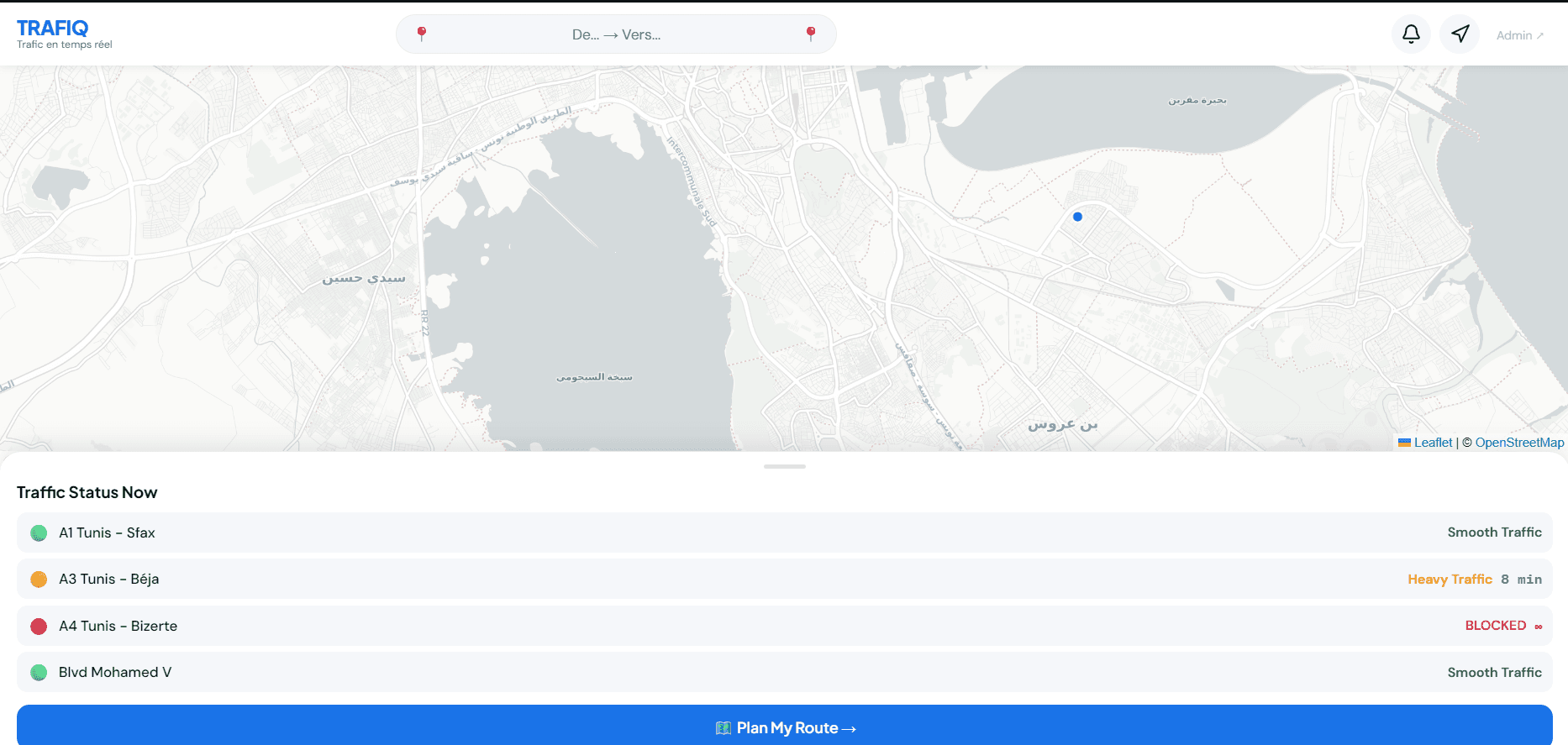 TRAFIQ interface view 4
