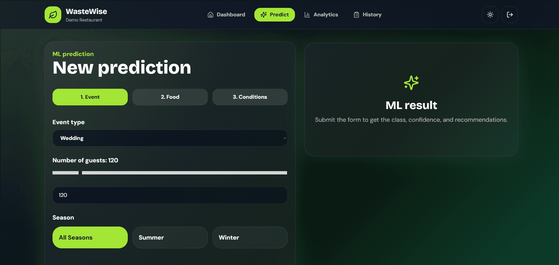 WasteWise interface view 1