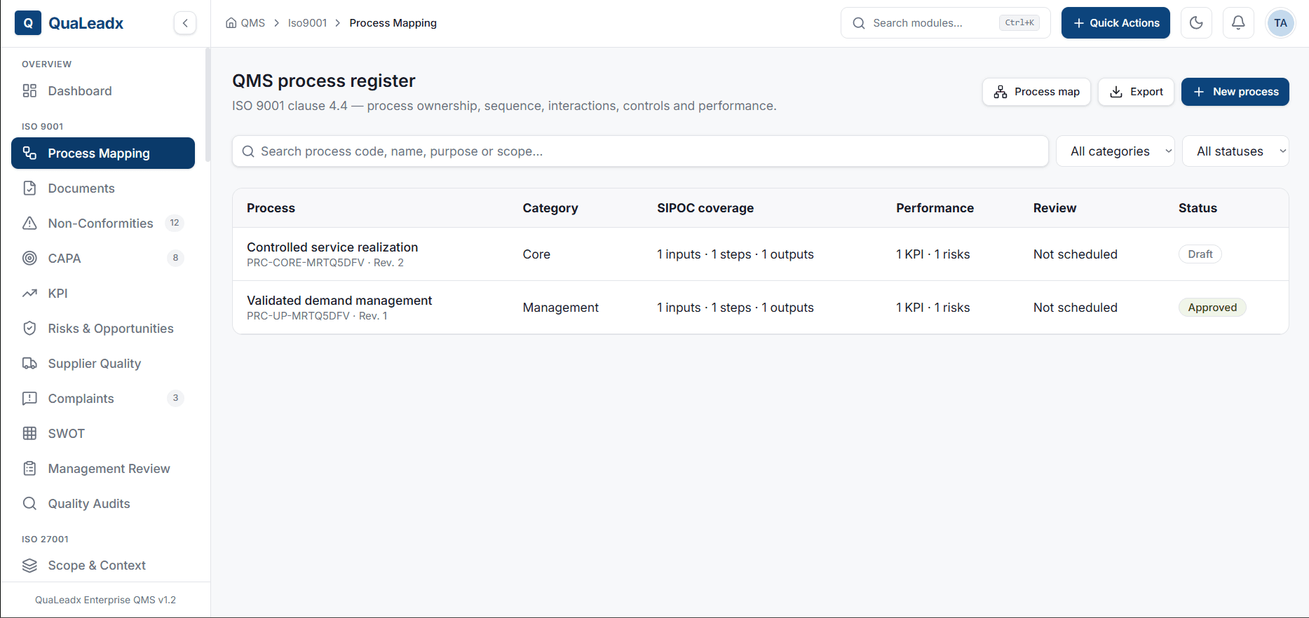 QuaLeadx enlarged interface view 1